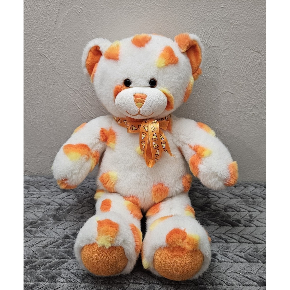 Build-A-Bear Workshop Candy Corn Halloween Fall Teddy Bear Plush EUC
